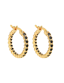 Fashion Gold Color Geometric Gold-plated Ring Earrings
