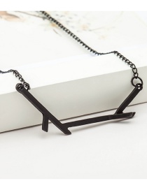 Fashion Black Irregular Branch Necklace
