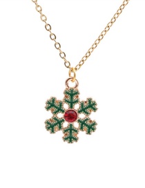 Fashion Christmas Snowflake Necklace Alloy Christmas Snowflake Necklace