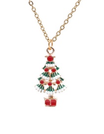 Fashion Christmas Tree Necklace Christmas Base Oil Christmas Tree Necklace