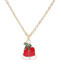 Fashion Christmas Bell Necklace Alloy Dripping Christmas Bell Necklace