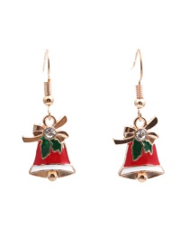 Fashion Christmas Bell Earrings Christmas Bell Earrings With Alloy Base Oil
