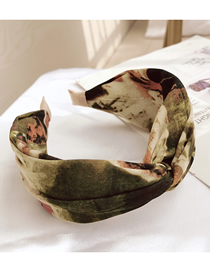 Fashion Green-2 Tie-dye Fabric Bow Headband