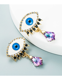 Fashion Eye Alloy Oil Drop Diamond Eye Stud Earrings