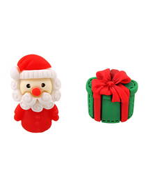 Fashion Elder Asymmetrical Stud Earrings In Soft Pottery Christmas Bell Gift Box For The Elderly