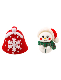 Fashion Bells Asymmetrical Stud Earrings In Soft Pottery Christmas Bell Gift Box For The Elderly