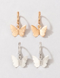 Fashion Gold Alloy Butterfly Earring Set