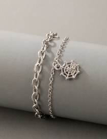 Fashion Silver Alloy Spider Web Chain Double Bracelet