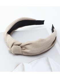 Fashion Beige Fabric Cross Headband