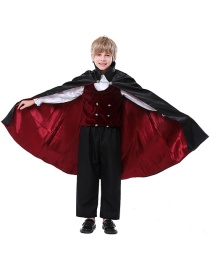 Fashion Boy Vampire Halloween Stand-up Collar Metal Buckle Cloak