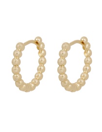 Fashion Gold Color Alloy Round Bead Earrings