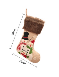Fashion Christmas Snowman Socks Christmas Plush Embroidered Old Man Snowman Christmas Stocking