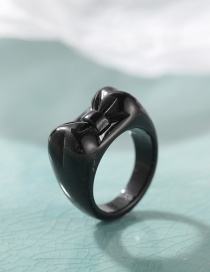 Fashion Black Resin Butterfly Ring