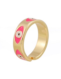 Fashion Red Copper Dripping Eye Ring