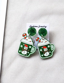 Fashion Christmas One Christmas Snowman House Cup Earrings
