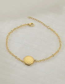 Fashion Gold Color Irregular Glossy Round Press Point Bracelet
