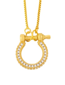 Fashion C Irregular Diamond-set Geometric Necklace