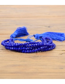 Fashion C-b180006j Rice Beads Beaded Woven Eye Tassel Bracelet