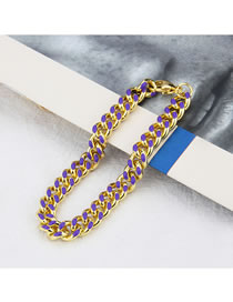 Fashion Purple Chain Titanium Steel Thick Chain Bracelet