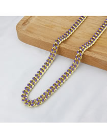 Fashion Titanium Steel Purple Chain Titanium Steel Chain Lightning Love Eye Necklace