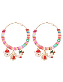 Fashion Color 1 Christmas Alloy Dripping Soft Ceramic Earrings