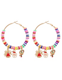 Fashion Color 4 Christmas Alloy Dripping Soft Ceramic Earrings