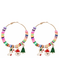 Fashion Color 8 Christmas Alloy Dripping Soft Ceramic Earrings