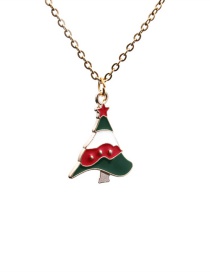 Fashion Christmas Tree Necklace A Alloy Dripping Christmas Tree Necklace