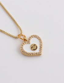 Fashion White Gold-plated Copper Dripping Smile Necklace