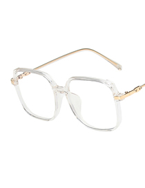 Fashion Transparent White Matte Flat Glasses Frame