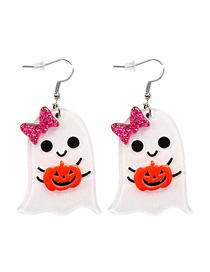 Fashion Pumpkin Ghost Acrylic Sheet Ghost Spider Skull Bat Earrings