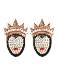 Fashion Gold Halloween Queen's Stud Earrings