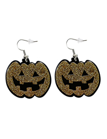 Fashion Brown Pumpkin Acrylic Plate Halloween Pumpkin Earrings