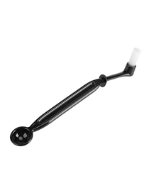 Fashion Black Two-in-one Coffee Machine Cleaning Brush With Spoon