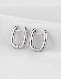 Fashion Silver Pure Copper U-shaped Ear Ring