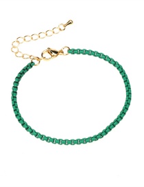 Fashion Green Bracelet Copper Spray Paint Chain Lobster Clasp Bracelet