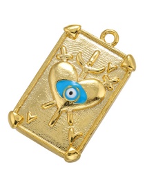 Fashion Blue Love Dripping Eyes Square Geometry Palm Diy Accessories