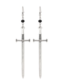 Fashion Silver Alloy Sword Earrings