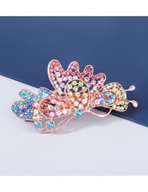 Fashion Color Alloy Inlaid Rhinestone Butterfly Hair Clip