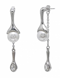 Fashion White Pearl Tassel Earrings