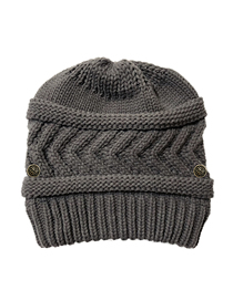 Fashion Dark Gray Knitted Woolen Hat