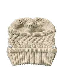 Fashion Beige Knitted Woolen Hat