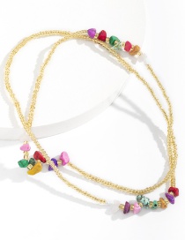 Fashion Three Mixed Colors Rice Beads Beaded Body Chain