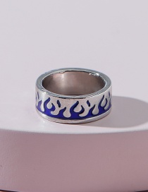 Fashion Silver Metal Flame Ring