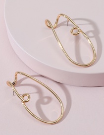Fashion Gold Metal Line Earrings