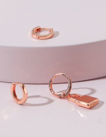 Fashion Rose Gold Alloy Lock Multi-layer Ear Ring Set