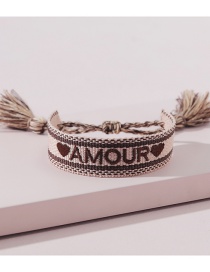 Fashion Amour Woven Letter Tassel Bracelet