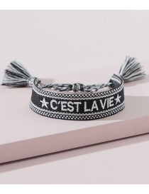 Fashion Cest-2 Woven Letter Tassel Bracelet