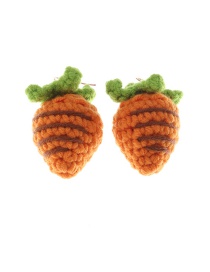 Fashion Carrot Woolen Fruit Stud Earrings