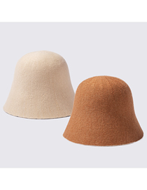 Fashion Caramel Cashmere Double-sided Fisherman Hat